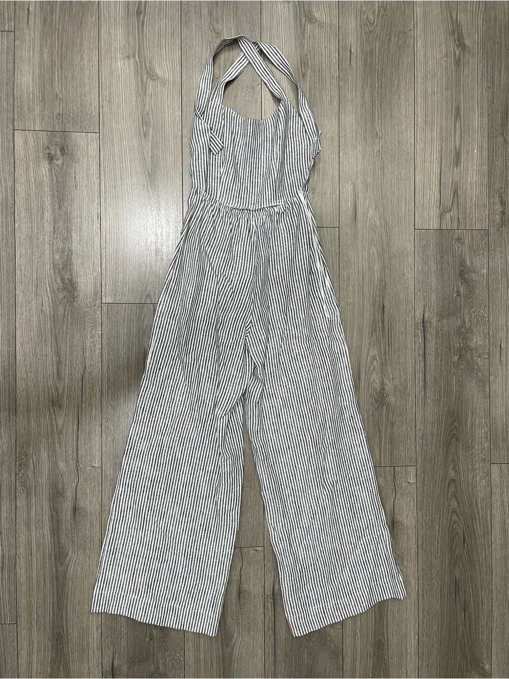 Reformation‎ Autumn Linen Jumpsuit In Vineyard Stripes Size 0